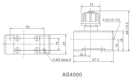 Asc Series Control Pneumatic Air Throttle Check Valve