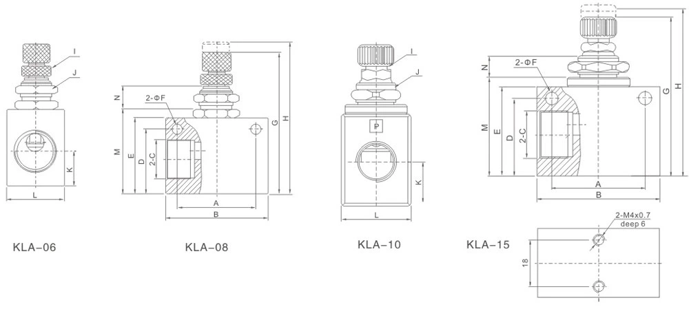 Kla-15 Pneumatic Air Flow Control Throttle Check Valve